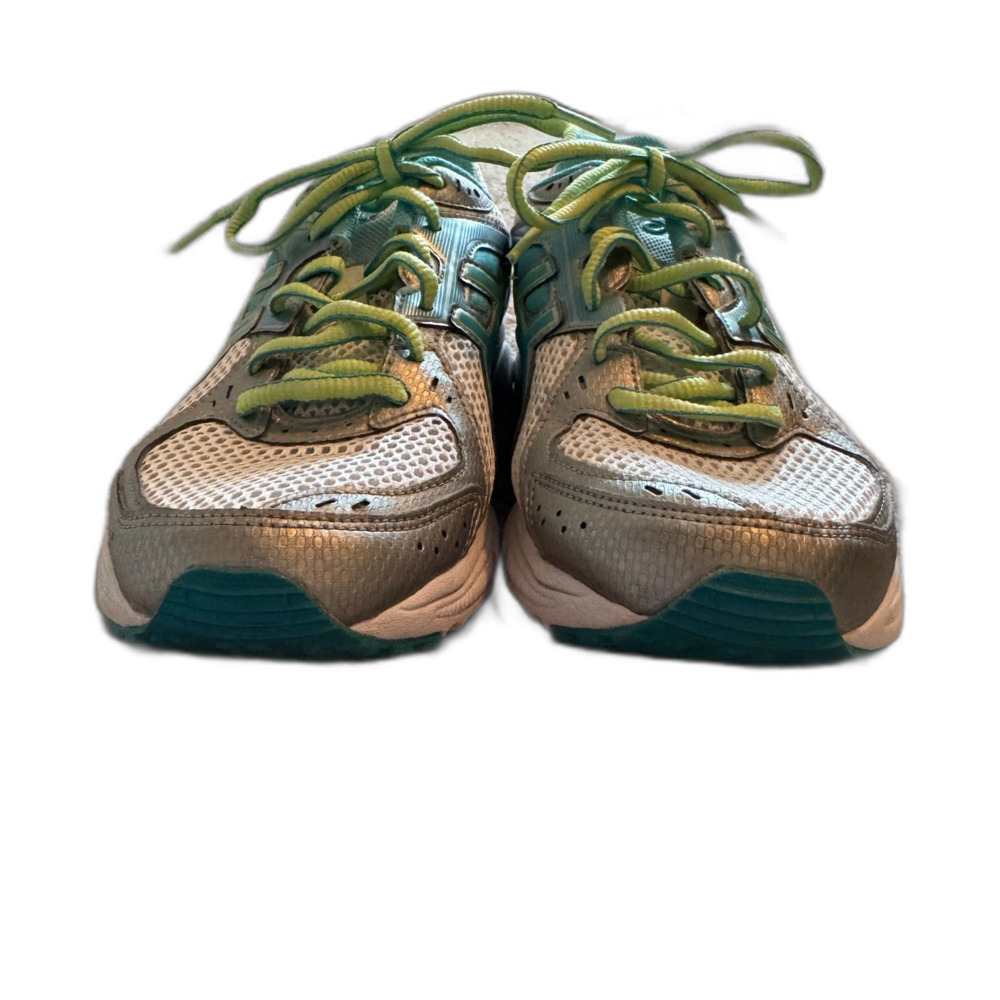 Ascis Gel Contend 2 Running Cross Training Shoes Women's Size 8.5 Silver & Green - Picture 3 of 8